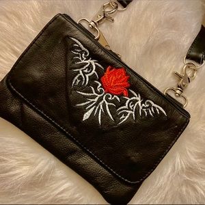 Leather cross body bag